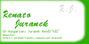 renato juranek business card